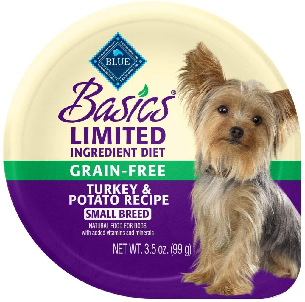 Blue Buffalo Basics Limited Ingredient Diet, Natural Adult Small Breed Dry Dog Food and Wet Dog Food Cups