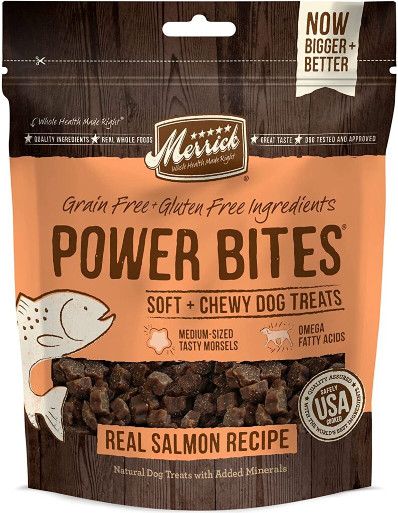 Merrick Power Bites Natural Grain Free Gluten Free Soft & Chewy Chews Dog Trea