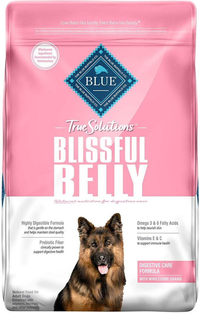 Blue Buffalo True Solutions Blissful Belly Natural Digestive Care Adult Dry Dog Food and Wet Dog Food, Chicken