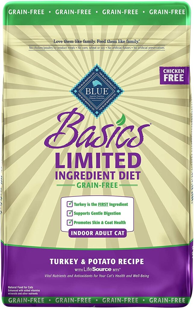 Blue Buffalo Basics Limited Ingredient Diet Grain Free, Natural Indoor Adult Dry Cat Food