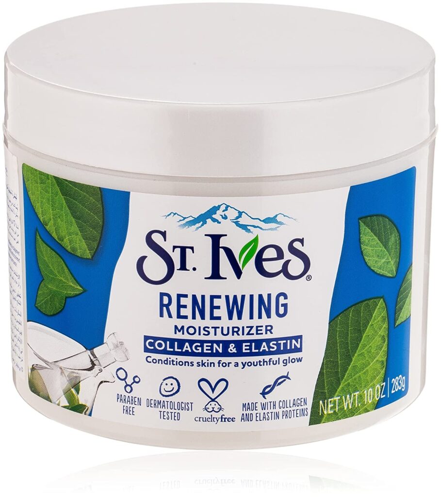 St. Ives Face Moisturizer for Dry Skin, Paraben free and Non Comedogenic, 10 oz